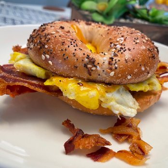 Greenbriar Cafe & Coffeehouse - Breakfast sandwich with egg and bacon. Delicious! - Cafes Near Me - Richmond, Virginia