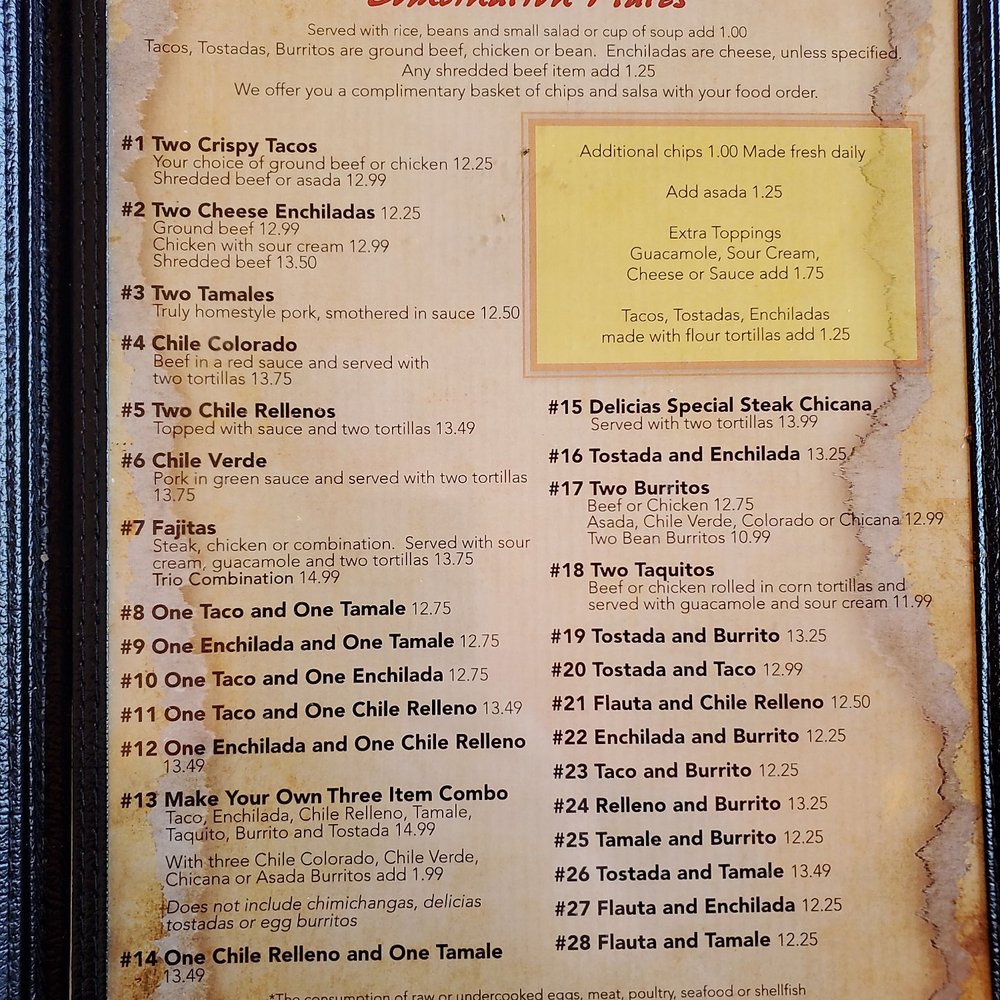 Cafe Delicias - Menu - Mexican Near Me - Roseville, California
