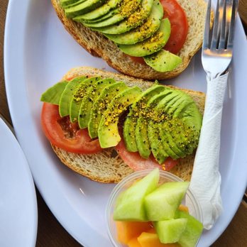 Rose Bakery Cafe - Avocado with tomato on spordough toast - Bakeries Near Me - Orange, California