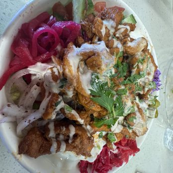 Sababa Falafel Shop - Chicken bowl, lettuce only no rice. - Falafel Near Me - Garden Grove, California Sababa Falafel Shop - Chicken bowl, lettuce only no rice. - Falafel Near Me - Garden Grove, California