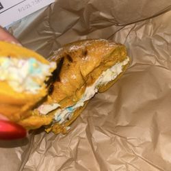 French toast bagel with sprinkles