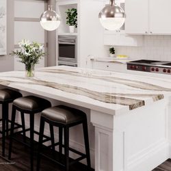 Royal Granite Countertops | Woodstock - Cambria Quartz Countertops and Tile Backsplash Installation