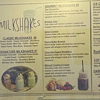 Gordon’s Milkshake Bar - Menu - Desserts Near Me - Indianapolis, Indiana Gordon’s Milkshake Bar - Menu - Desserts Near Me - Indianapolis, Indiana