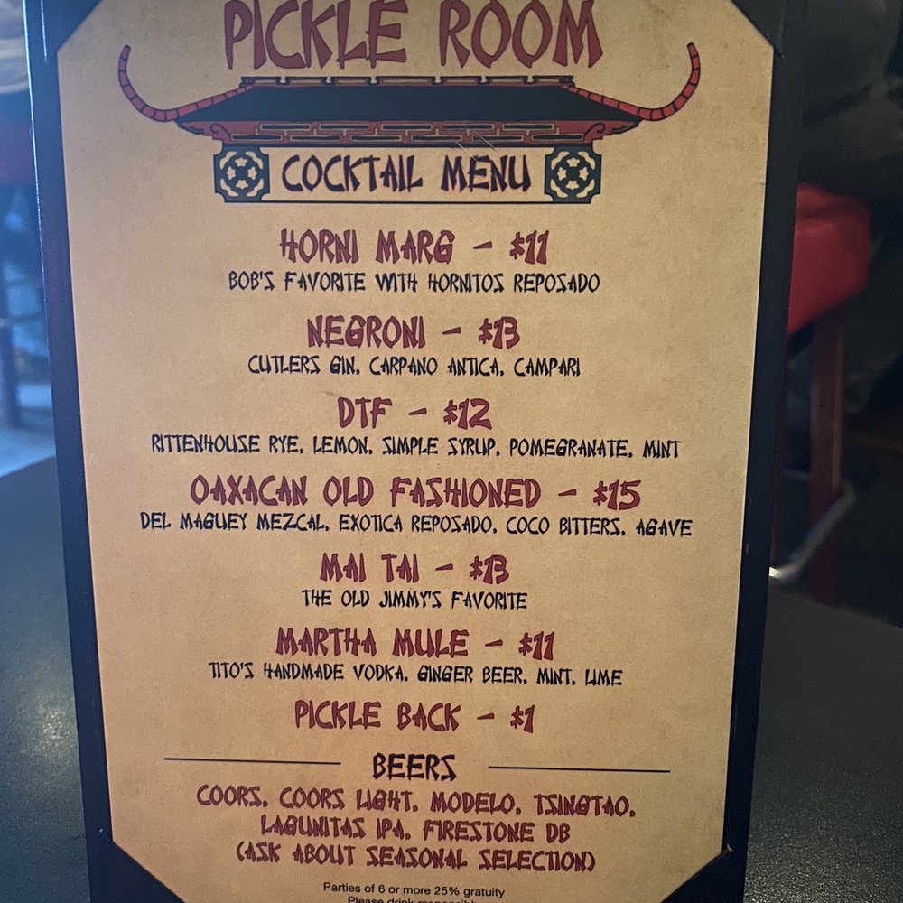 Lovejoy's Pickle Room - 1/2 of cocktail menu - Chinese Near Me - Santa Barbara, California Lovejoy's Pickle Room - 1/2 of cocktail menu - Chinese Near Me - Santa Barbara, California