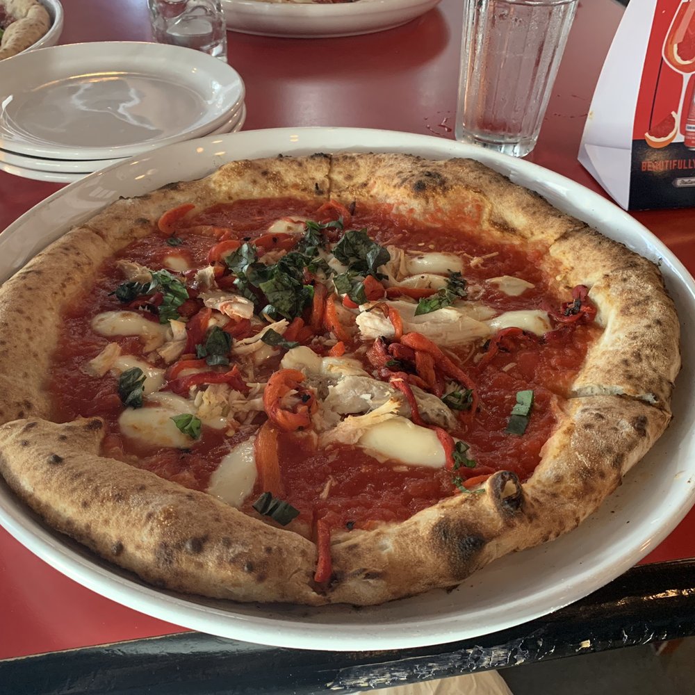 The weekly special... basic pizza plus chicken and roasted red peppers. The weekly special... basic pizza plus chicken and roasted red peppers.