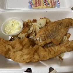 The Paxton Restaurant - This is about 1/2 of my meal of delicious Walleye!
