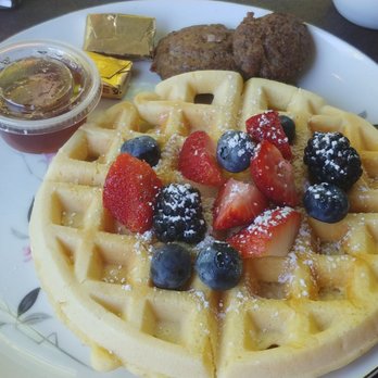 Osceola Mill Dining & Lodging - Waffles with fresh berries and imitation maple syrup. - Bed & Breakfast Near Me - Vesuvius, Virginia Osceola Mill Dining & Lodging - Waffles with fresh berries and imitation maple syrup. - Bed & Breakfast Near Me - Vesuvius, Virginia