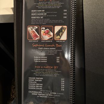 Muse Sushi House - Lunch special menu - Sushi Bars Near Me - Laguna Niguel, California