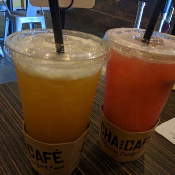 Cha Cafe - Mango iced tea and strawberry monitor made by Amy, one of their servers.. - Coffee & Tea Near Me - El Monte, California Cha Cafe - Mango iced tea and strawberry monitor made by Amy, one of their servers.. - Coffee & Tea Near Me - El Monte, California