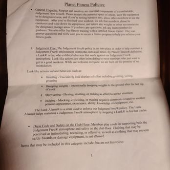 Planet Fitness - Planet Fitness Gym Polices 4 pages and no mention of "no shadowboxing" or even "boxing" - Gyms Near Me - Arlington, Virginia Planet Fitness - Planet Fitness Gym Polices 4 pages and no mention of "no shadowboxing" or even "boxing" - Gyms Near Me - Arlington, Virginia