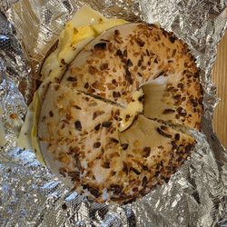 Soulshine Bagel - The Egg & Cheese on Onion Bagel Breakfast Sandwich