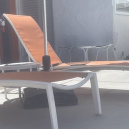 Torn pool chair, left out the entire time of our stay