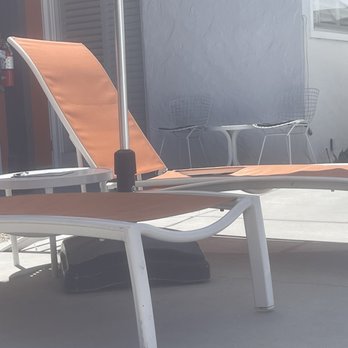 Del Marcos Hotel - Torn pool chair, left out the entire time of our stay - Hotels Near Me - Palm Springs, California