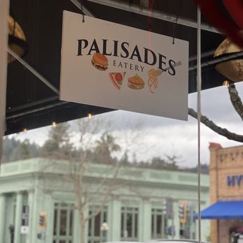 Palisades Eatery - Exterior sign for Palisades Eatery. - Pizza Near Me - Calistoga, California Palisades Eatery - Exterior sign for Palisades Eatery. - Pizza Near Me - Calistoga, California