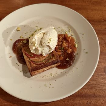 Trattoria Stella - Apple pastry with whipped cream - Italian Near Me - Traverse City, Michigan Trattoria Stella - Apple pastry with whipped cream - Italian Near Me - Traverse City, Michigan