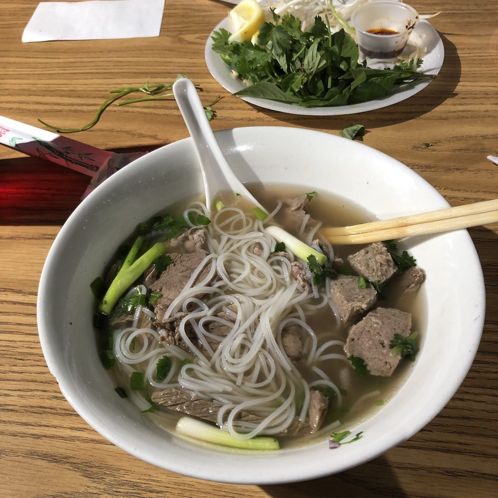 Beef brisket and meatball Pho Beef brisket and meatball Pho