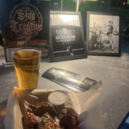 Sweet Chili wings and 805 beer