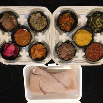 Enat Restaurant - Vegetarian combination with injera - Ethiopian Near Me - Alexandria, Virginia Enat Restaurant - Vegetarian combination with injera - Ethiopian Near Me - Alexandria, Virginia