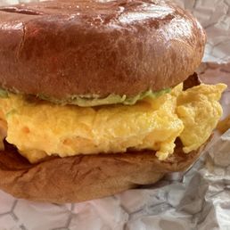 Egg and cheddar sandwich with mayo Egg and cheddar sandwich with mayo
