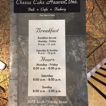 Cheese Cake Heaven - Breakfast & Brunch Near Me - Green Bay, Wisconsin Cheese Cake Heaven - Breakfast & Brunch Near Me - Green Bay, Wisconsin