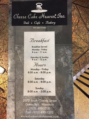 Menu photo 3 Cheese Cake Heaven Green Bay, WI Menu photo 3 Cheese Cake Heaven Green Bay, WI
