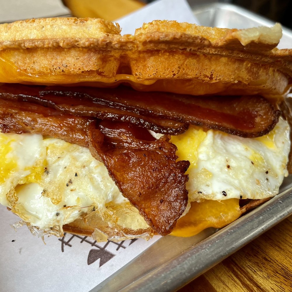 Bruxie - BACON, EGG & CHEDDAR - Sandwiches Near Me - Orange, California Bruxie - BACON, EGG & CHEDDAR - Sandwiches Near Me - Orange, California