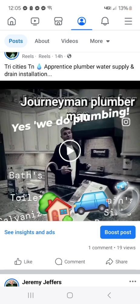 Slide of Journeyman plumber man