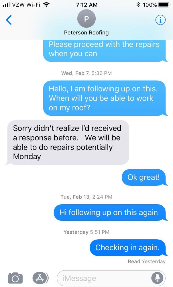 Slide of Peterson Roofing