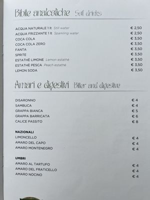 Menu photo 5 Trattoria degli Umbri Assisi, PG Menu photo 5 Trattoria degli Umbri Assisi, PG