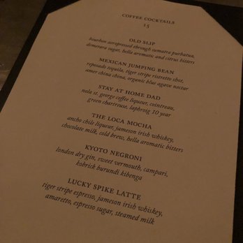 Kobrick Coffee - Menu - Cocktail Bars Near Me - New York, New York Kobrick Coffee - Menu - Cocktail Bars Near Me - New York, New York