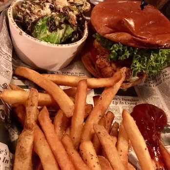 Prohibition Kitchen - Chicken sandwich with Brussel sprouts - Bars Near Me - St. Augustine, Florida Prohibition Kitchen - Chicken sandwich with Brussel sprouts - Bars Near Me - St. Augustine, Florida