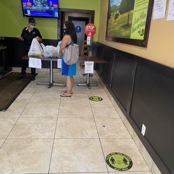 Green Olive - surprised there is no plex glass on the take out food . customers are touching the bags to check if that's there food .  L. - Mediterranean Near Me - Downey, California