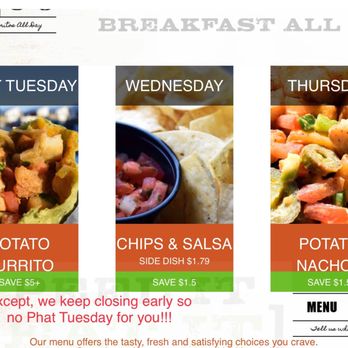 Big City Burrito - Don't get too excited for the Phat Tuesday special, as advertised on website cuz they are likely to close early. - Mexican Near Me - Fort Collins, Colorado