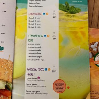 100 % Natural - Menu page 7 July 2019 - Vegetarian Near Me - Cancún, ROO