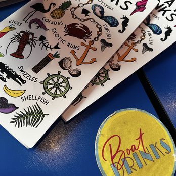 Boat Drinks - Cute and kitchy menus - Cocktail Bars Near Me - St. Augustine, Florida