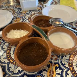 Los Chilaquiles - Provided sauces and cheese :)