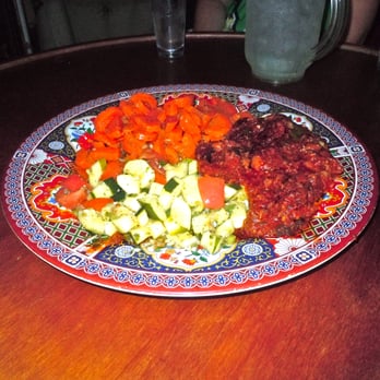 Marrakesh Restaurant - Trio of salads - OMG eggplant! - Moroccan Near Me - Philadelphia, Pennsylvania