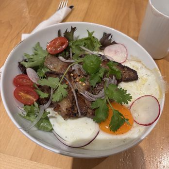 Breakfast Table - Nam-Tok grilled pork bowl $24" - Breakfast & Brunch Near Me - Richmond, British Columbia Breakfast Table - Nam-Tok grilled pork bowl $24" - Breakfast & Brunch Near Me - Richmond, British Columbia