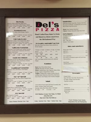 Menu photo 7 Del's Pizza Fair Oaks, CA