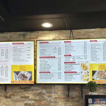 Ohana Island Grill - Menu display - Salad Near Me - Columbus, Ohio