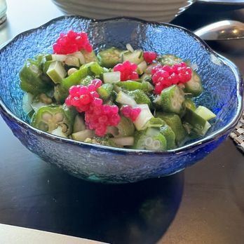 Nami Kaze - Okra with smashed cucumbers - Japanese Near Me - Honolulu, Hawaii