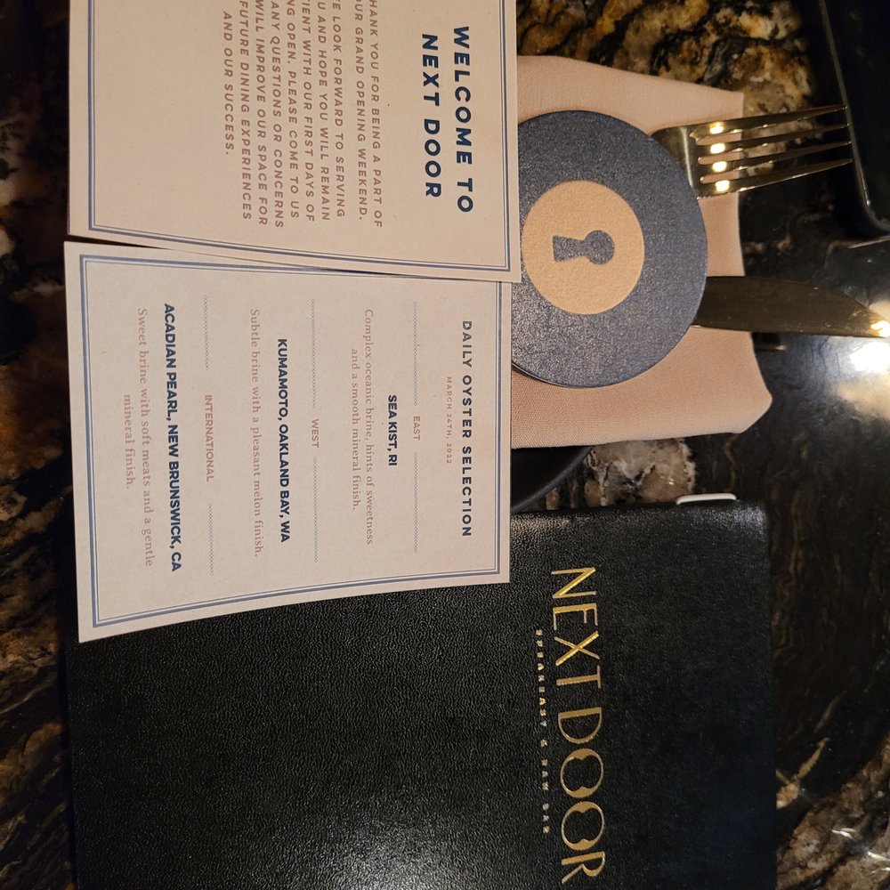 Next Door - First day! Menus laid out on the bar - Speakeasies Near Me - Boston, Massachusetts Next Door - First day! Menus laid out on the bar - Speakeasies Near Me - Boston, Massachusetts