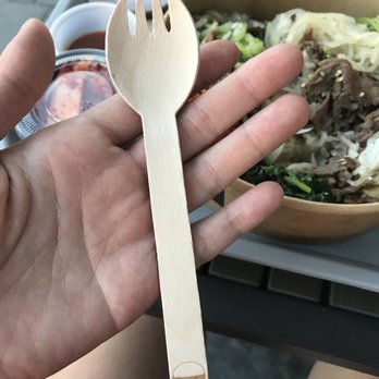 Bab Cafe - wooden spoon instead of plastic - Korean Near Me - Reno, Nevada Bab Cafe - wooden spoon instead of plastic - Korean Near Me - Reno, Nevada
