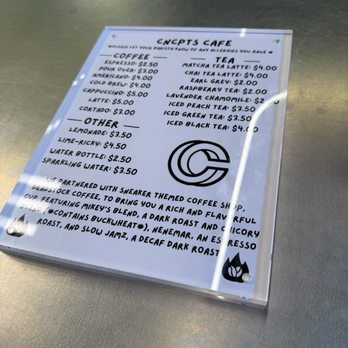 Concepts Cafe - Menu - Coffee & Tea Near Me - Boston, Massachusetts