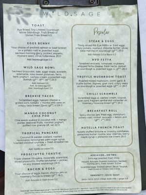 Menu photo 1 Wild Sage Barangaroo, NSW