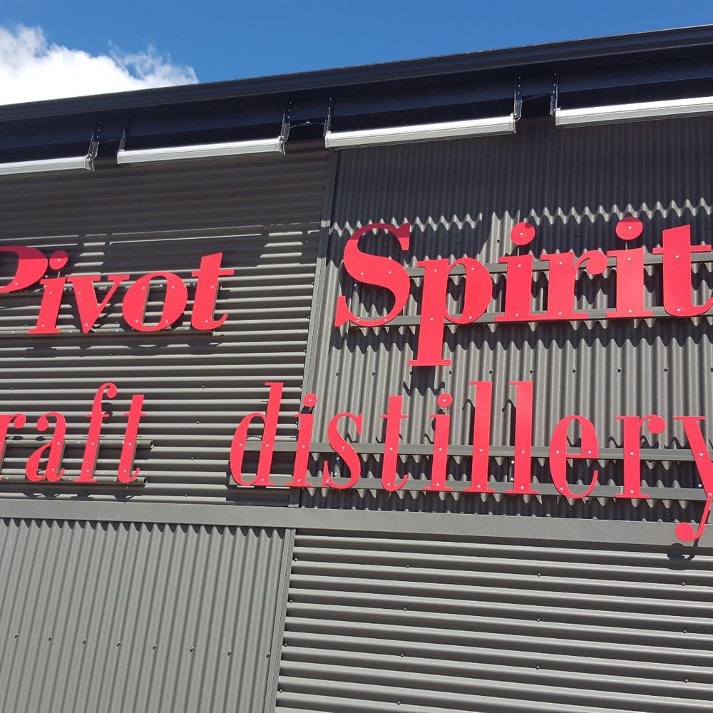Pivot Spirits - Signage Street front - Distilleries Near Me - Rolling Hills, Alberta