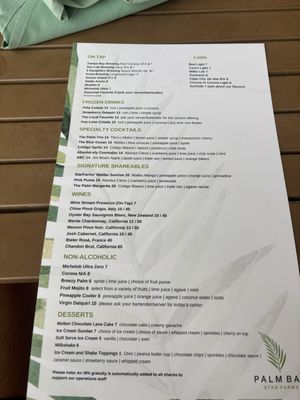 Menu photo 2 Palm Bar Lakewood Ranch, FL Menu photo 2 Palm Bar Lakewood Ranch, FL