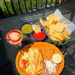 Hacienda Mexican Restaurants - Outdoor patios, Chimichanga meals, $2 Frozen Margarita Glasses for Happy Hour, and all you can eat free chips and salsas.