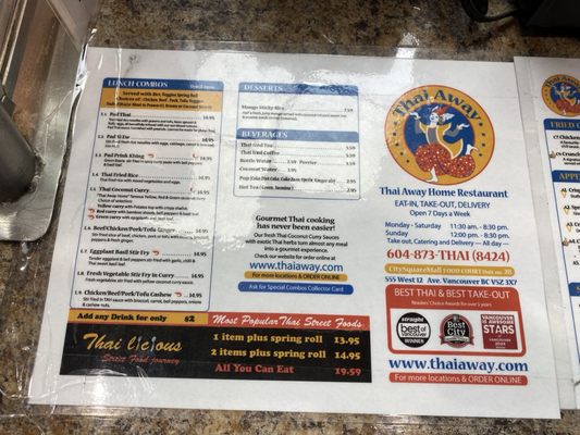 Menu photo 4 Thai Away Home Vancouver, BC Menu photo 4 Thai Away Home Vancouver, BC