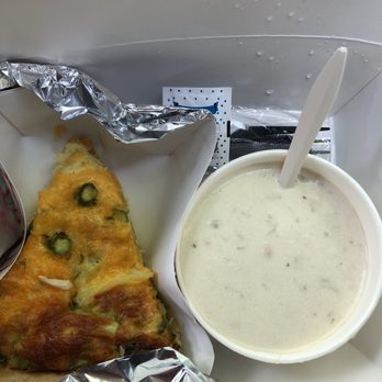 Gerry Frank's Konditorei - Quiche Crab Asparagus & Clam Chowder. - Desserts Near Me - Salem, Oregon Gerry Frank's Konditorei - Quiche Crab Asparagus & Clam Chowder. - Desserts Near Me - Salem, Oregon